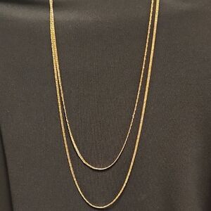 Monet Long Single/Double Layer Gold-tone Necklace